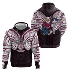 Custom Manly Warringah Sea Eagles Hoodie Sea Eagle Warrior Polynesia Islander Rugby Mascot