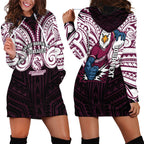 Custom Manly Warringah Sea Eagles Hoodie Dress Sea Eagle Warrior Polynesia Islander Rugby Mascot