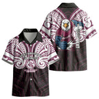 Custom Manly Warringah Sea Eagles Kid Hawaiian Shirt Sea Eagle Warrior Polynesia Islander Rugby Mascot