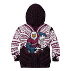 Custom Manly Warringah Sea Eagles Kid Hoodie Sea Eagle Warrior Polynesia Islander Rugby Mascot
