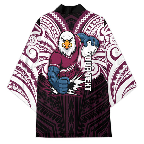 Custom Manly Warringah Sea Eagles Kimono Sea Eagle Warrior Polynesia Islander Rugby Mascot