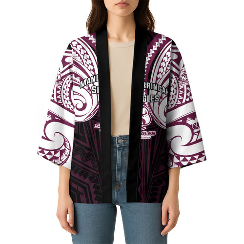 Custom Manly Warringah Sea Eagles Kimono Sea Eagle Warrior Polynesia Islander Rugby Mascot