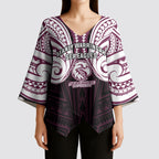 Custom Manly Warringah Sea Eagles Kimono Sleeve Blouse Sea Eagle Warrior Polynesia Islander Rugby Mascot