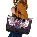 Custom Manly Warringah Sea Eagles Leather Tote Bag Sea Eagle Warrior Polynesia Islander Rugby Mascot