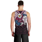 Custom Manly Warringah Sea Eagles Men Tank Top Sea Eagle Warrior Polynesia Islander Rugby Mascot