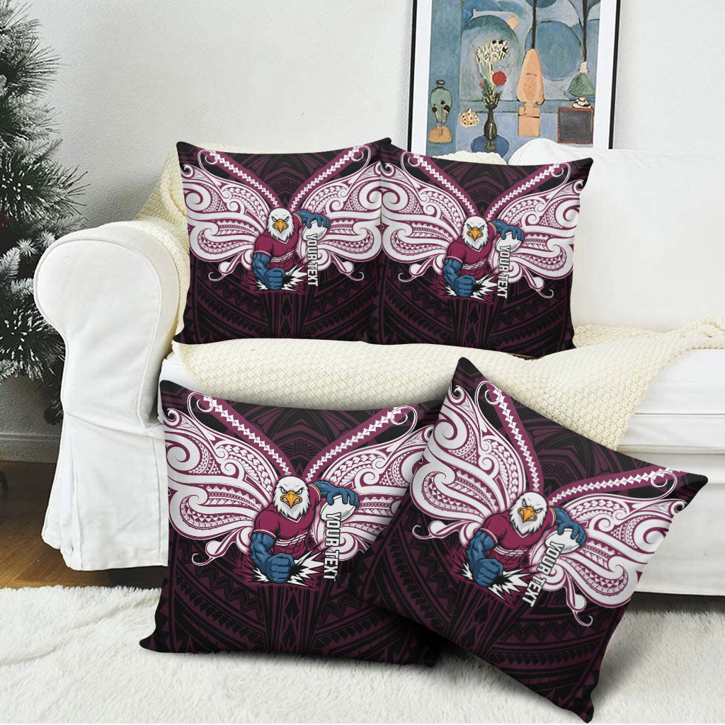 Custom Manly Warringah Sea Eagles Pillow Cover Sea Eagle Warrior Polynesia Islander Rugby Mascot