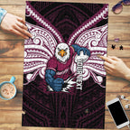 Custom Manly Warringah Sea Eagles Puzzle Sea Eagle Warrior Polynesia Islander Rugby Mascot