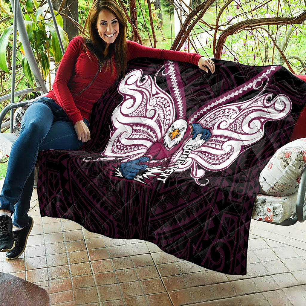 Custom Manly Warringah Sea Eagles Quilt Sea Eagle Warrior Polynesia Islander Rugby Mascot