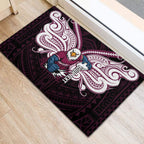 Custom Manly Warringah Sea Eagles Rubber Doormat Sea Eagle Warrior Polynesia Islander Rugby Mascot