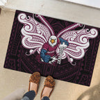 Custom Manly Warringah Sea Eagles Rubber Doormat Sea Eagle Warrior Polynesia Islander Rugby Mascot
