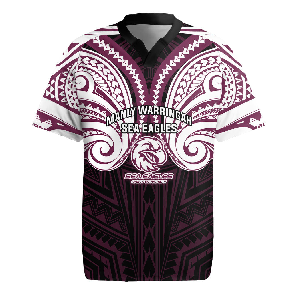 Custom Manly Warringah Sea Eagles Rugby Jersey Sea Eagle Warrior Polynesia Islander Rugby Mascot