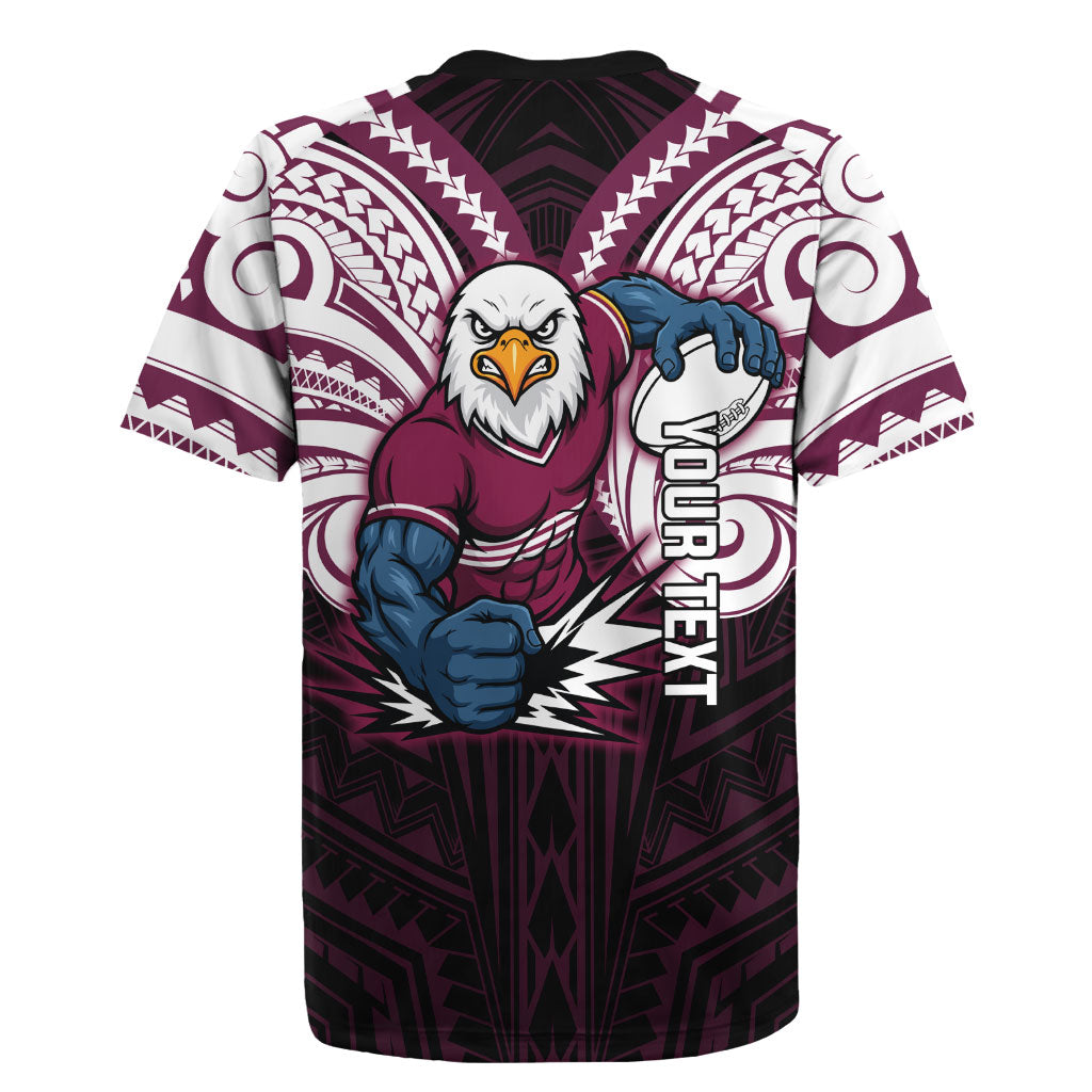 Custom Manly Warringah Sea Eagles Rugby Jersey Sea Eagle Warrior Polynesia Islander Rugby Mascot