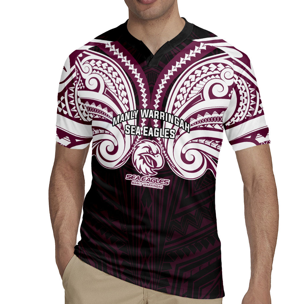 Custom Manly Warringah Sea Eagles Rugby Jersey Sea Eagle Warrior Polynesia Islander Rugby Mascot