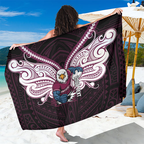 Custom Manly Warringah Sea Eagles Sarong Sea Eagle Warrior Polynesia Islander Rugby Mascot