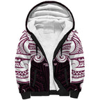 Custom Manly Warringah Sea Eagles Sherpa Hoodie Sea Eagle Warrior Polynesia Islander Rugby Mascot