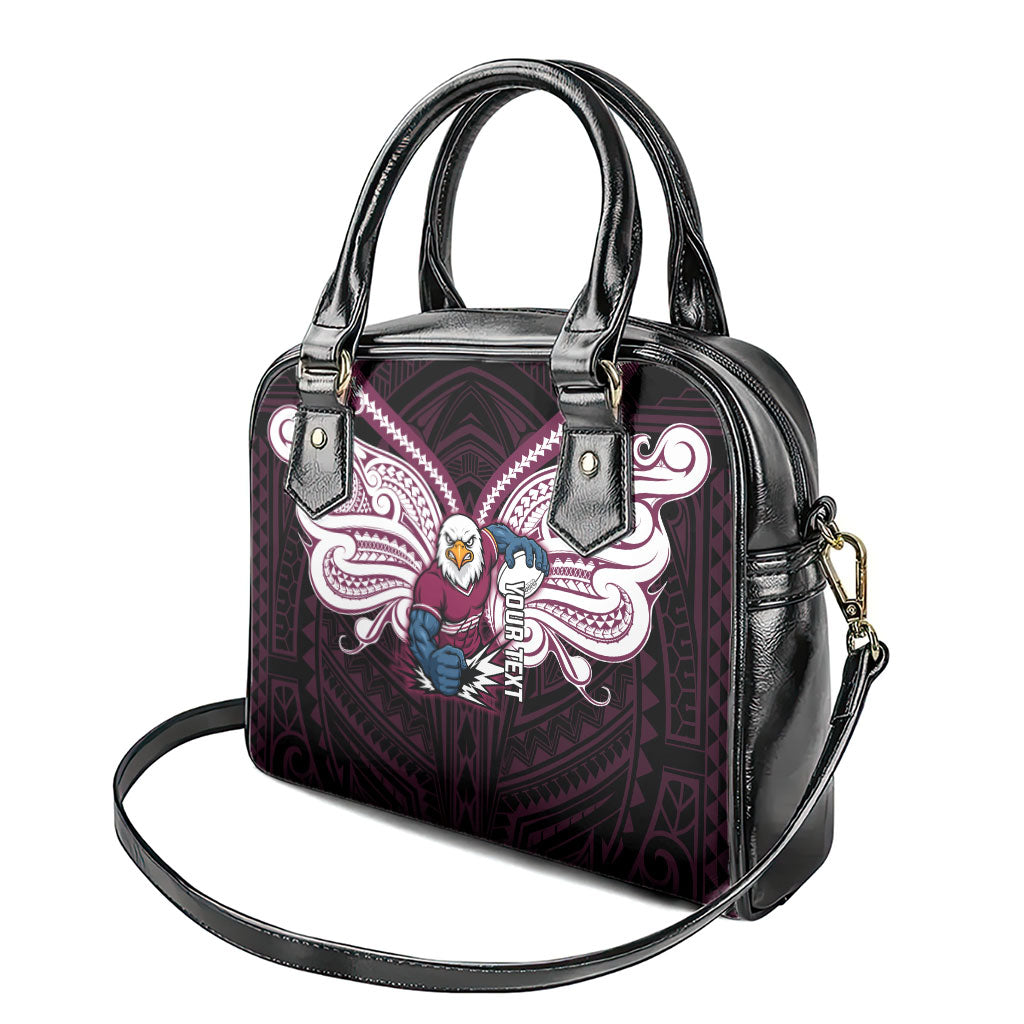 Custom Manly Warringah Sea Eagles Shoulder Handbag Sea Eagle Warrior Polynesia Islander Rugby Mascot