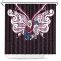 Custom Manly Warringah Sea Eagles Shower Curtain Sea Eagle Warrior Polynesia Islander Rugby Mascot