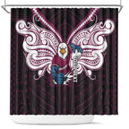 Custom Manly Warringah Sea Eagles Shower Curtain Sea Eagle Warrior Polynesia Islander Rugby Mascot