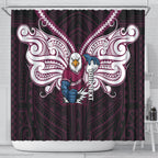 Custom Manly Warringah Sea Eagles Shower Curtain Sea Eagle Warrior Polynesia Islander Rugby Mascot