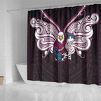 Custom Manly Warringah Sea Eagles Shower Curtain Sea Eagle Warrior Polynesia Islander Rugby Mascot