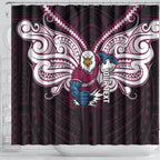 Custom Manly Warringah Sea Eagles Shower Curtain Sea Eagle Warrior Polynesia Islander Rugby Mascot