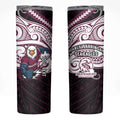 Custom Manly Warringah Sea Eagles Skinny Tumbler Sea Eagle Warrior Polynesia Islander Rugby Mascot