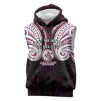 Custom Manly Warringah Sea Eagles Sleeveless Hoodie Sea Eagle Warrior Polynesia Islander Rugby Mascot