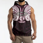 Custom Manly Warringah Sea Eagles Sleeveless Hoodie Sea Eagle Warrior Polynesia Islander Rugby Mascot