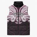 Custom Manly Warringah Sea Eagles Sleeveless Puffer Jacket Sea Eagle Warrior Polynesia Islander Rugby Mascot