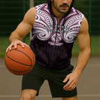 Custom Manly Warringah Sea Eagles Sleeveless Zip Hoodie Sea Eagle Warrior Polynesia Islander Rugby Mascot