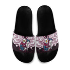 Custom Manly Warringah Sea Eagles Slide Sandals Sea Eagle Warrior Polynesia Islander Rugby Mascot