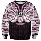 Custom Manly Warringah Sea Eagles Sweatshirt Sea Eagle Warrior Polynesia Islander Rugby Mascot