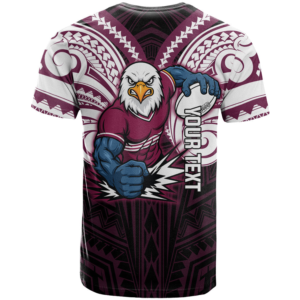 Custom Manly Warringah Sea Eagles T Shirt Sea Eagle Warrior Polynesia Islander Rugby Mascot