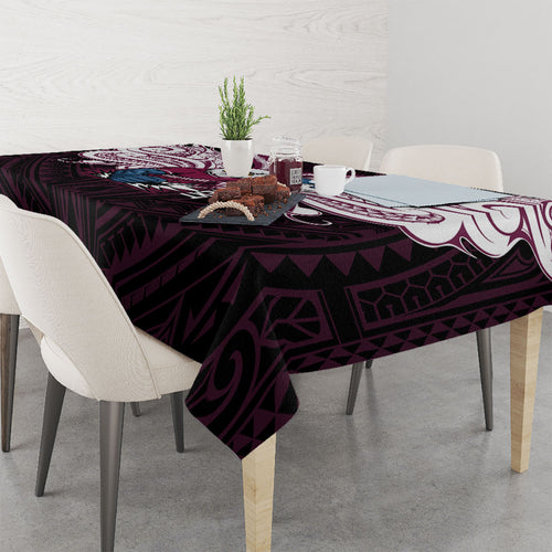 Custom Manly Warringah Sea Eagles Tablecloth Sea Eagle Warrior Polynesia Islander Rugby Mascot