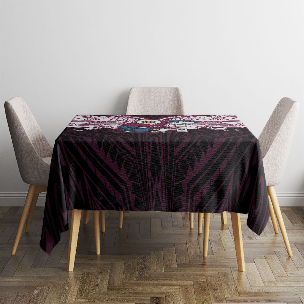 Custom Manly Warringah Sea Eagles Tablecloth Sea Eagle Warrior Polynesia Islander Rugby Mascot
