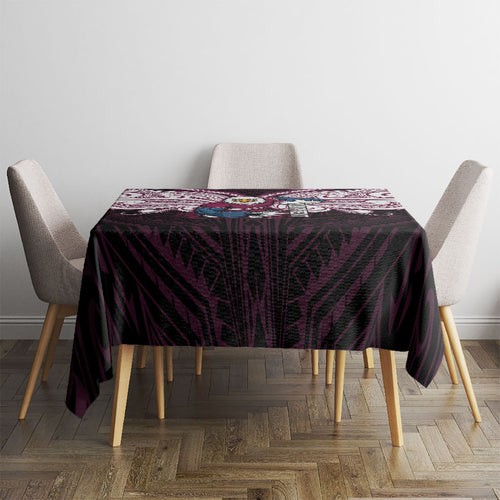 Custom Manly Warringah Sea Eagles Tablecloth Sea Eagle Warrior Polynesia Islander Rugby Mascot