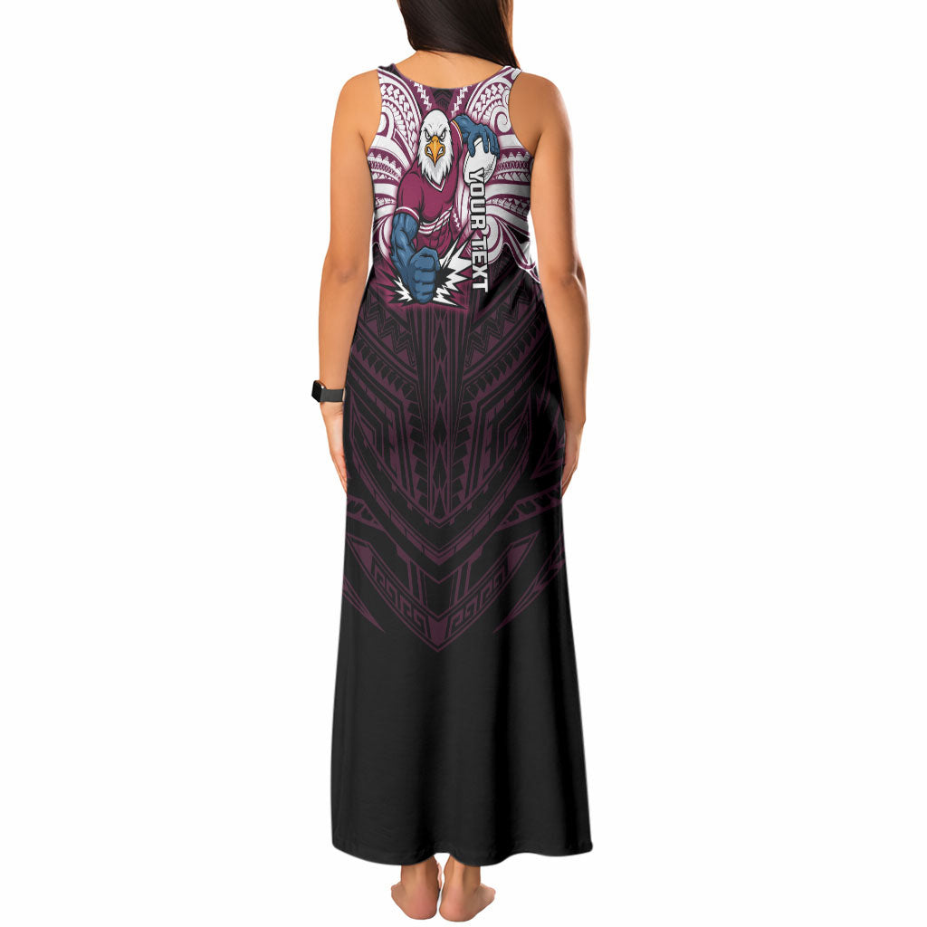 Custom Manly Warringah Sea Eagles Tank Maxi Dress Sea Eagle Warrior Polynesia Islander Rugby Mascot