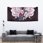 Custom Manly Warringah Sea Eagles Tapestry Sea Eagle Warrior Polynesia Islander Rugby Mascot