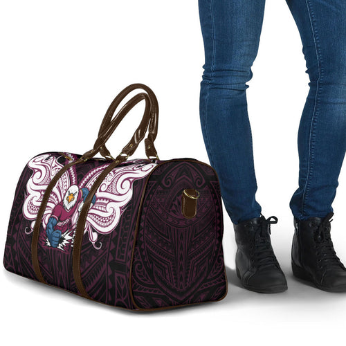 Custom Manly Warringah Sea Eagles Travel Bag Sea Eagle Warrior Polynesia Islander Rugby Mascot