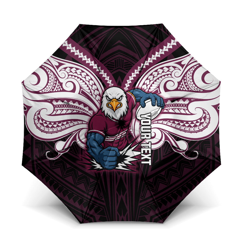 Custom Manly Warringah Sea Eagles Umbrella Sea Eagle Warrior Polynesia Islander Rugby Mascot