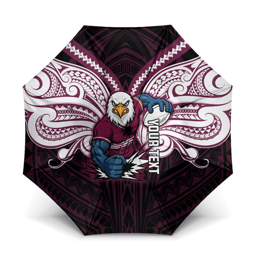 Custom Manly Warringah Sea Eagles Umbrella Sea Eagle Warrior Polynesia Islander Rugby Mascot