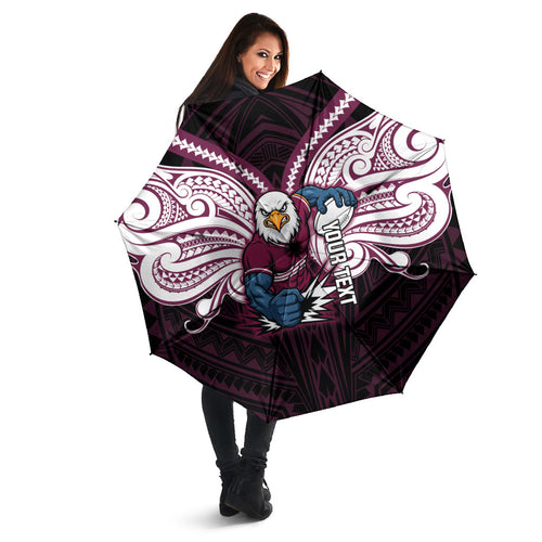 Custom Manly Warringah Sea Eagles Umbrella Sea Eagle Warrior Polynesia Islander Rugby Mascot