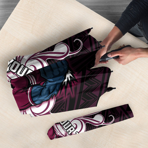 Custom Manly Warringah Sea Eagles Umbrella Sea Eagle Warrior Polynesia Islander Rugby Mascot