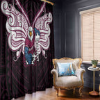 Custom Manly Warringah Sea Eagles Window Curtain Sea Eagle Warrior Polynesia Islander Rugby Mascot