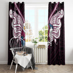 Custom Manly Warringah Sea Eagles Window Curtain Sea Eagle Warrior Polynesia Islander Rugby Mascot