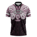 Custom Manly Warringah Sea Eagles Zipper Polo Shirt Sea Eagle Warrior Polynesia Islander Rugby Mascot