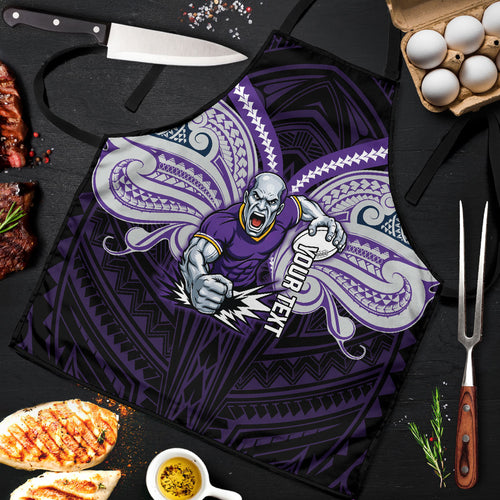 Custom Melbourne Storm Apron Lightning Warrior Polynesia Islander Rugby Mascot