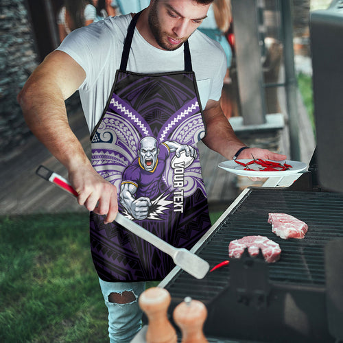 Custom Melbourne Storm Apron Lightning Warrior Polynesia Islander Rugby Mascot