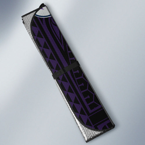 Custom Melbourne Storm Auto Sun Shade Lightning Warrior Polynesia Islander Rugby Mascot