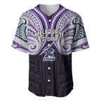 Custom Melbourne Storm Baseball Jersey Lightning Warrior Polynesia Islander Rugby Mascot